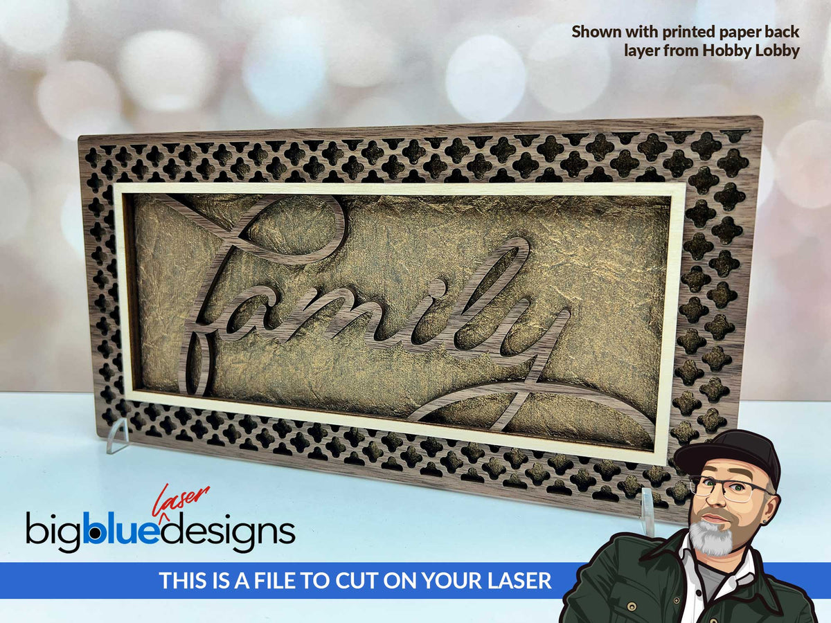 Decorative Frame (Family) – Big Blue Laser Designs