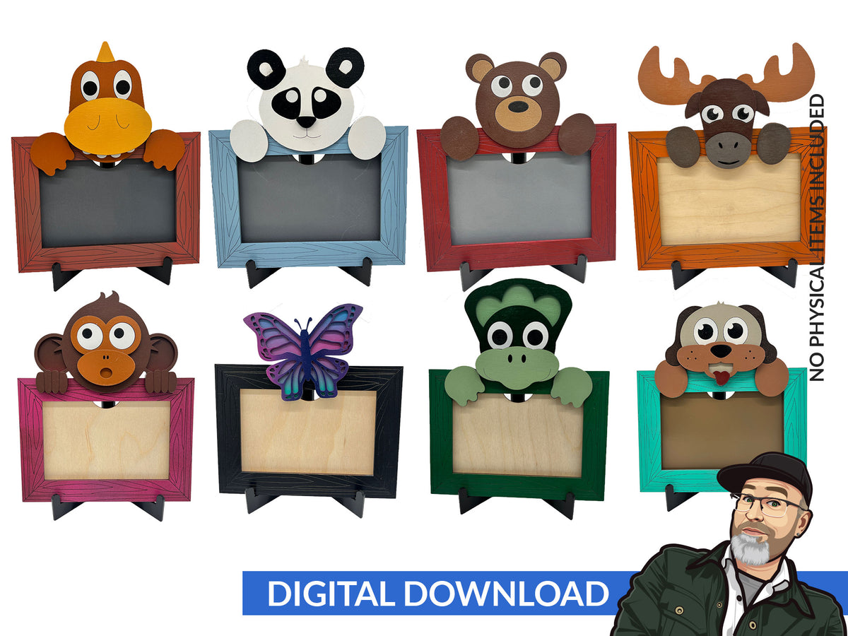 Baby Animal Picture Frame Set Big Blue Laser Designs