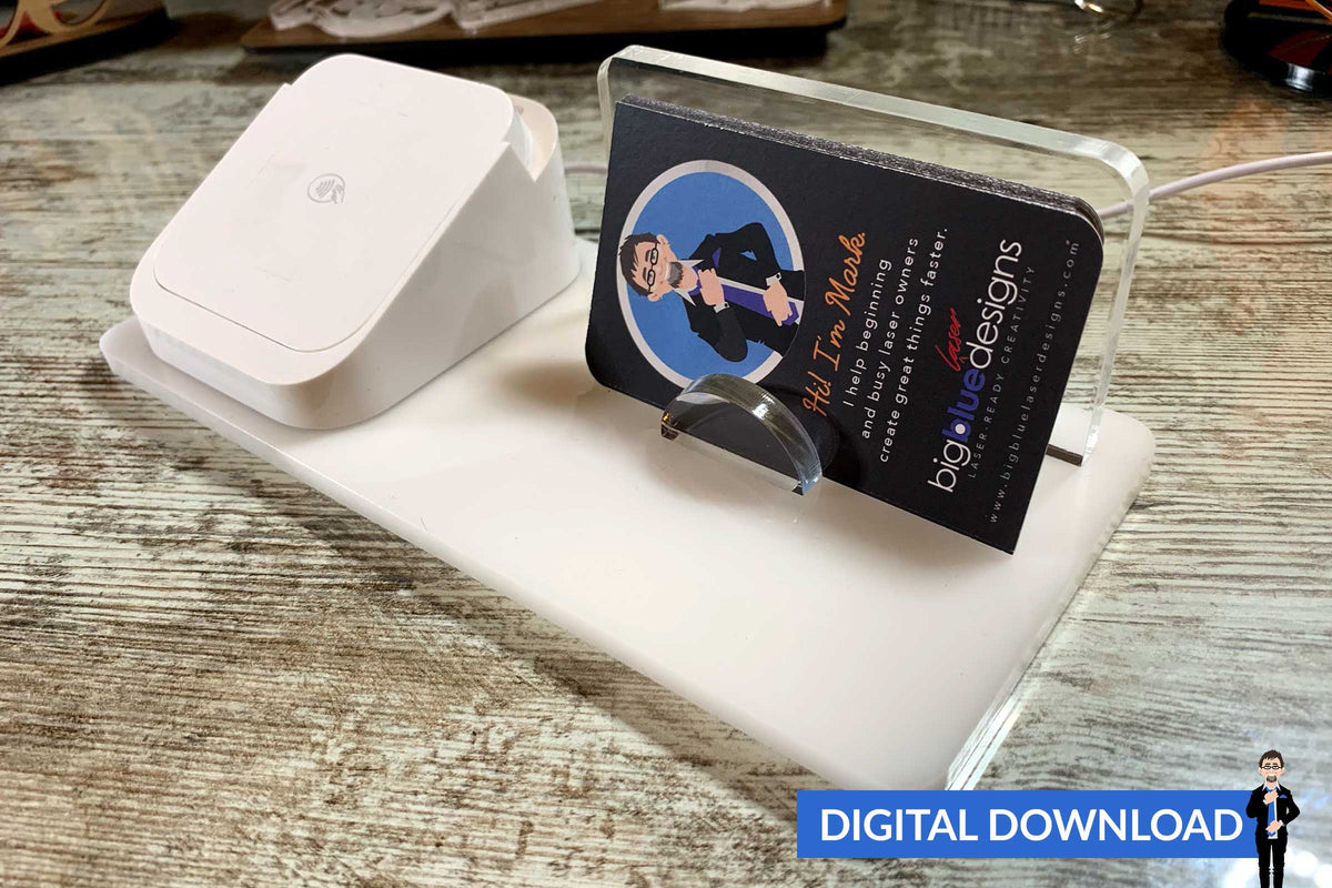 Square Stand (Square reader とdock欠品) Business Card + Square Card Reader + Square Dock Holder – Big Blue