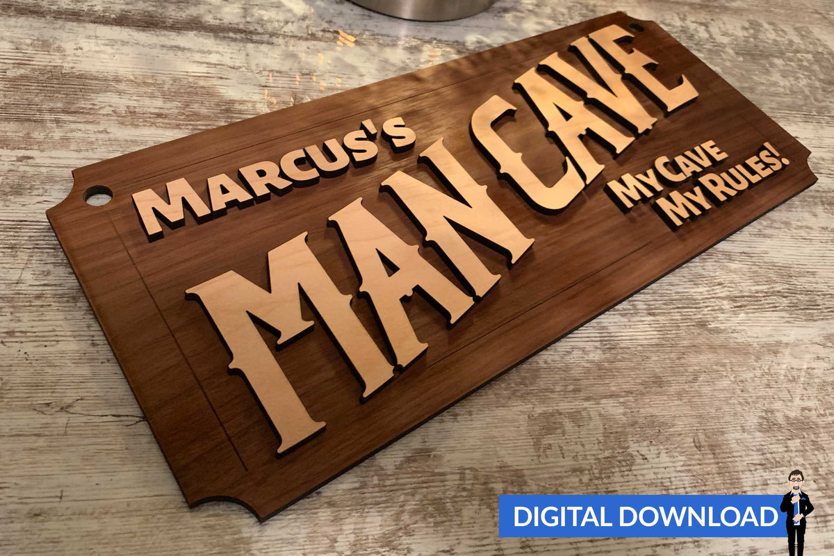Personalised Man Cave Wooden Sign Shed Est. Year Plaque
