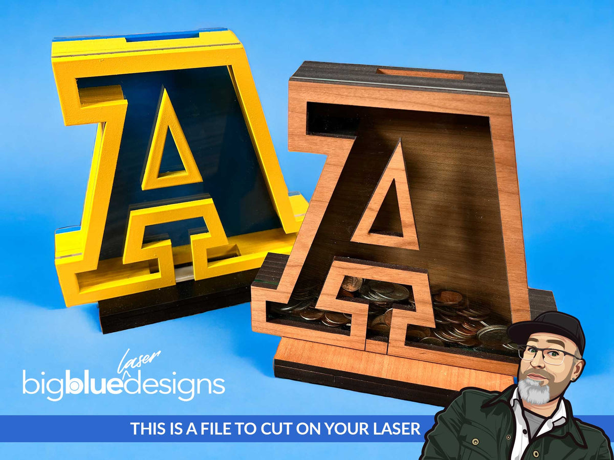 8 Inch Letter Bank with Sliding Door Base (Letter A Only) – Big Blue ...