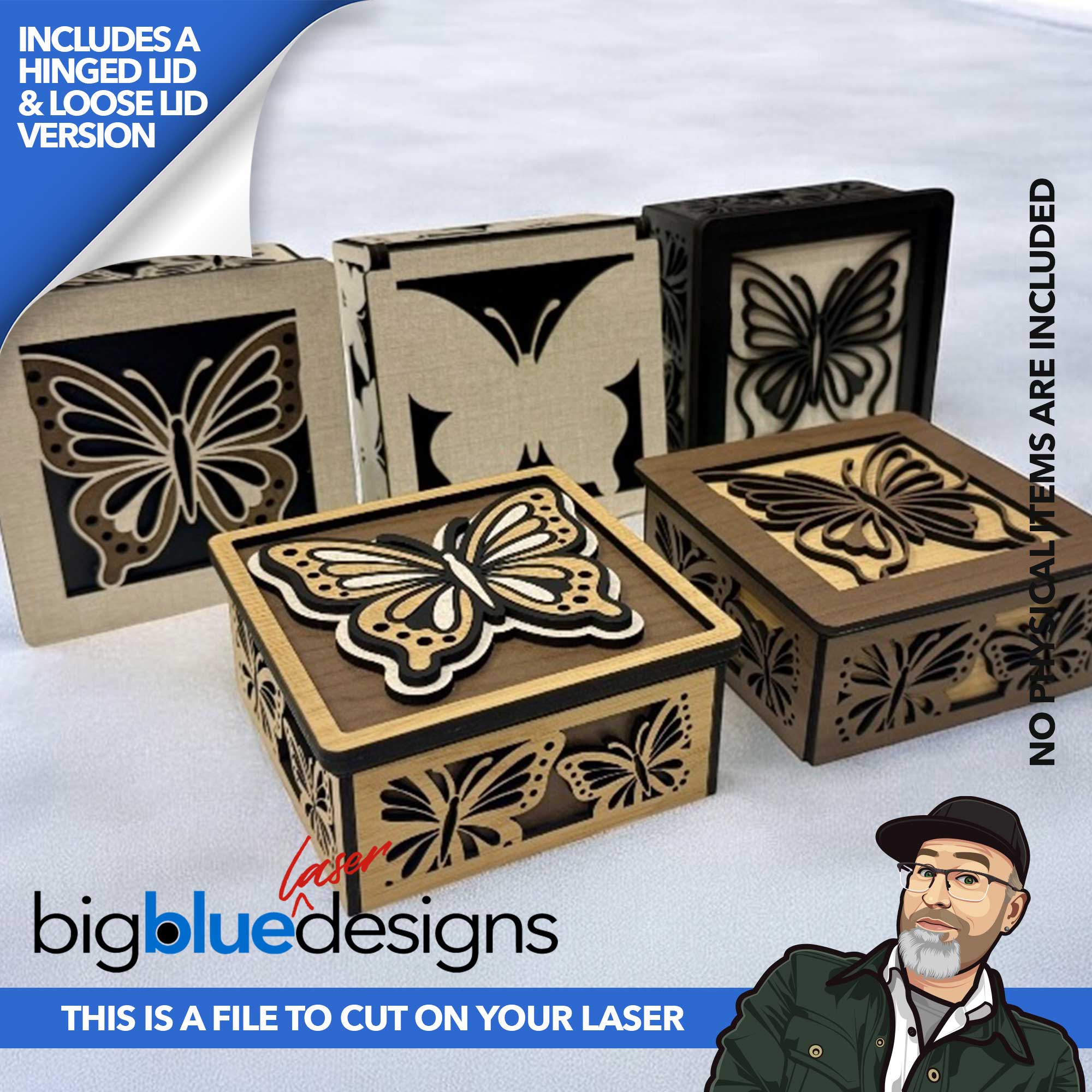 [VIP Exclusive] Butterfly Box (Hinged and Loose Lid Versions)