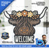 VIP Exclusive: 2 Layer Highland Cow Welcome Sign