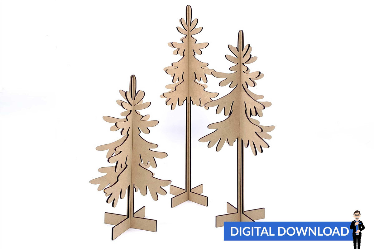 Christmas Trees (2 Styles) – Big Blue Laser Designs