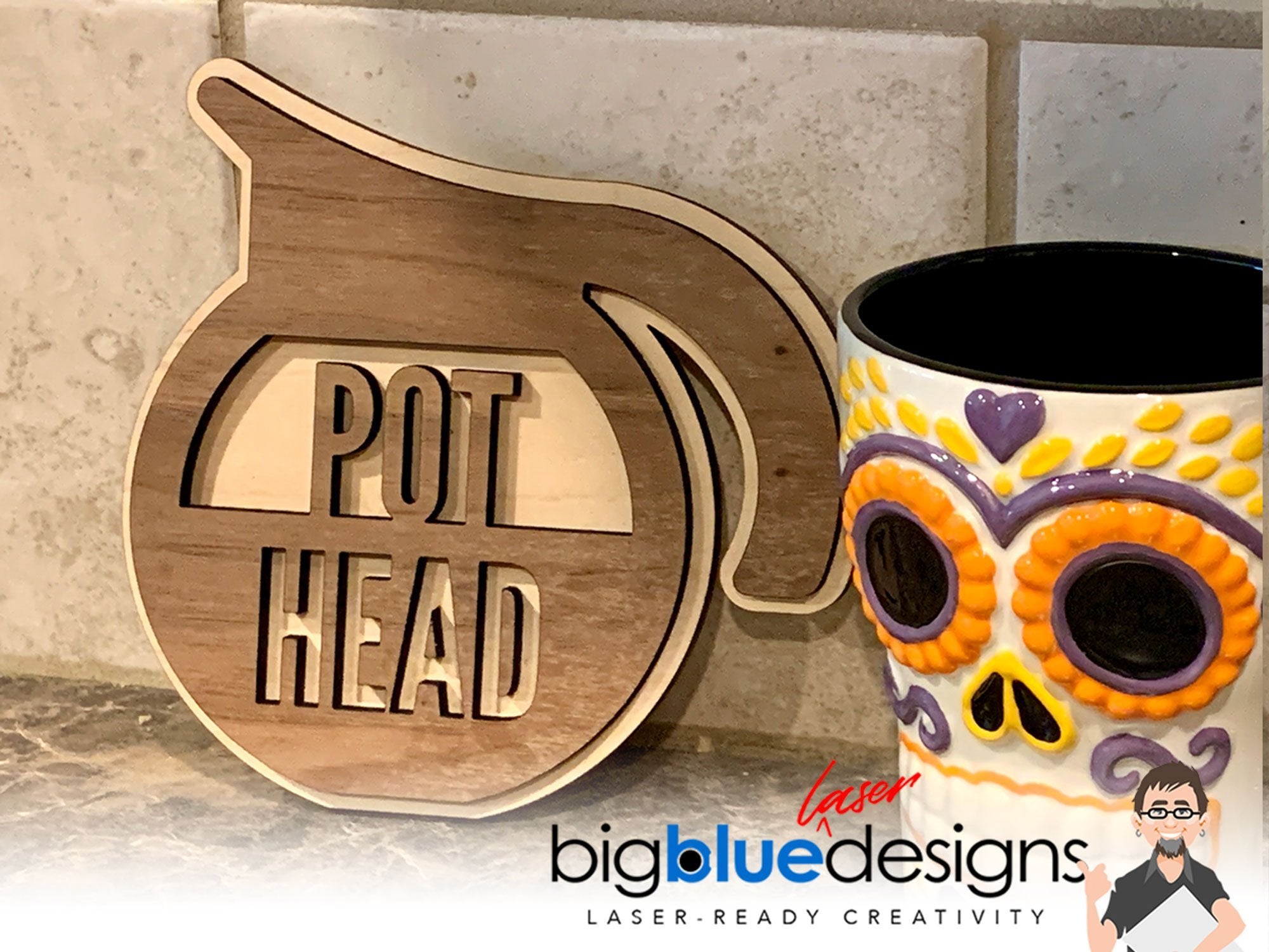 signs of a pothead Coffee Themed Signs and Coaster (Set of 3) – Big Blue Laser Designs